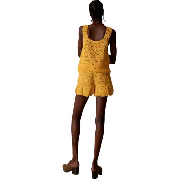 NEW ALL THAT REMAINS auri shorts in yellow - Picture 2 of 3